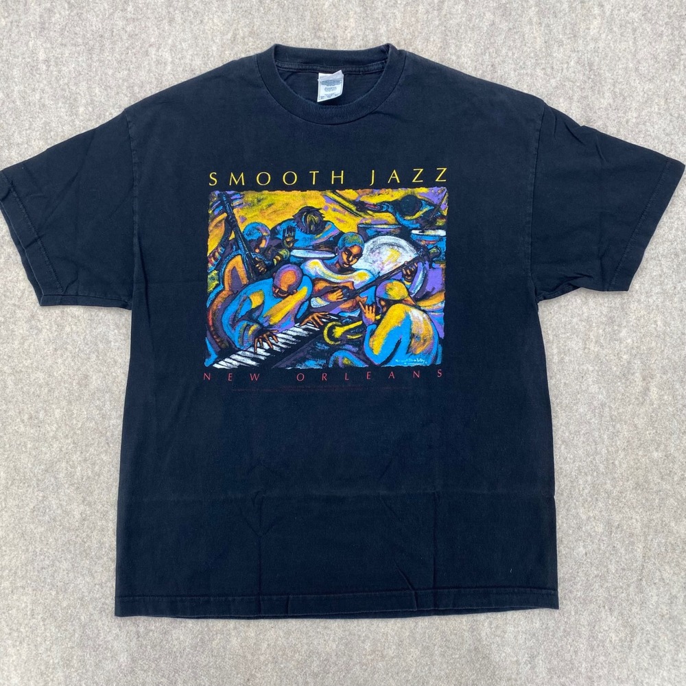 Vintage New Orleans Shirt XL Smooth Jazz Black